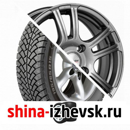 Колесо в сборе BF Goodrich G Force Stud 195/65 R15 Q 95 + X-trike X105 6xR15 4×98 ET35 DIA58.5 Темно-серебристый в Ижевске